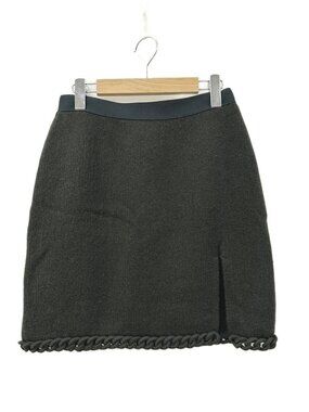 Bottega Veneta Acid Green Wool Mini Skirt Knit